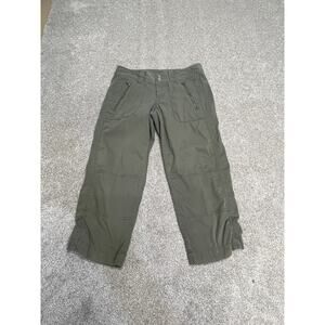 Gorpcore Köppen Olive Green Capri Pants Size 2 Zip Pocket Outdoor Hiking Stretch